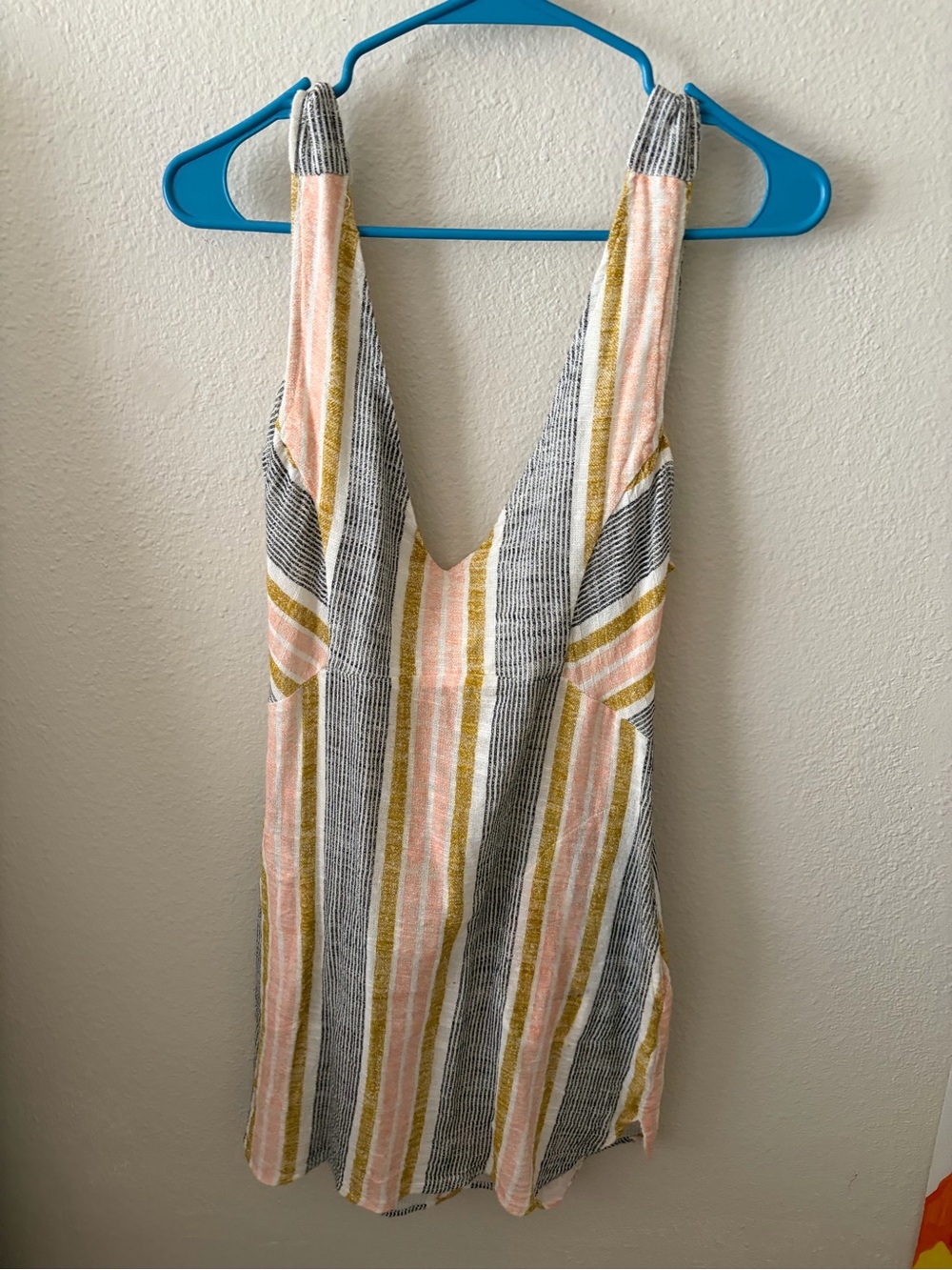Rip Curl Striped Mini Dress in Pink, Gray & Gold